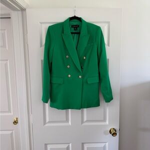 Rachel Zoe Double-Breasted Green Blazer
